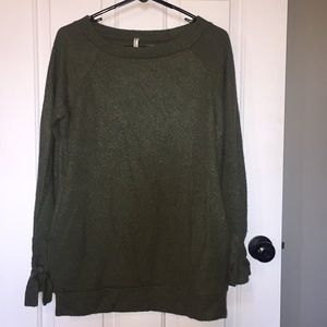 Olive green tunic with pockets